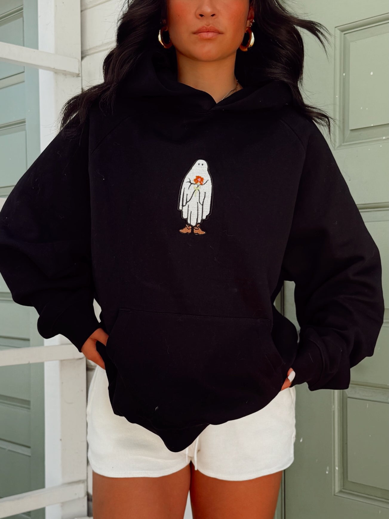 COWBOY GHOST FALL HOODIE BLACK