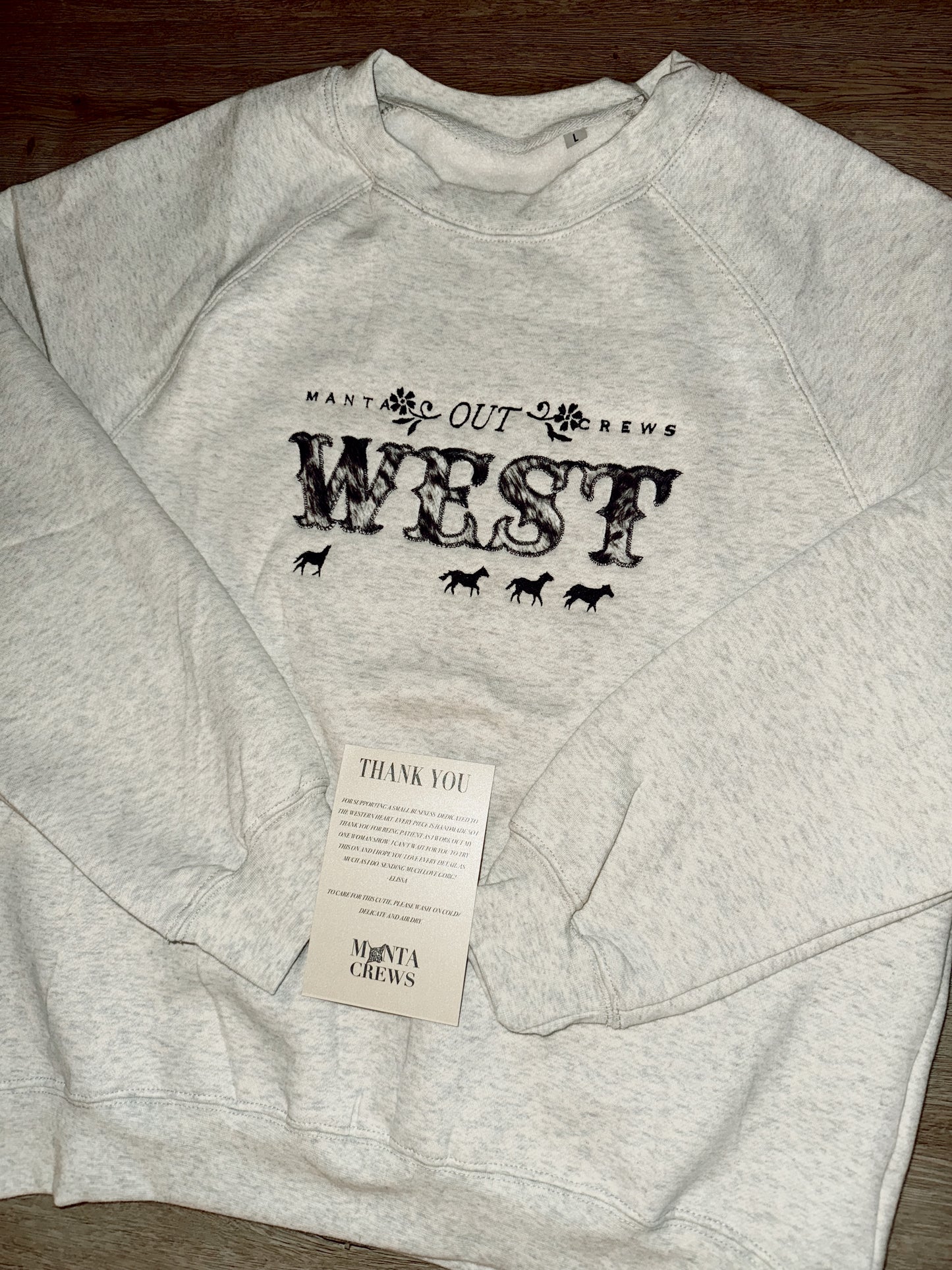 OUT WEST COW HIDE CREW